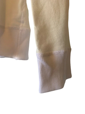 Willie Nelson vintage sweatshirt front view - handcrafted women's crew neck in butter color