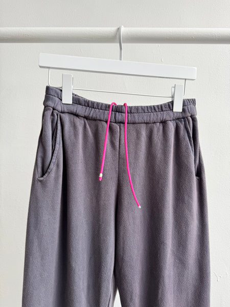 You The Brave charcoal grey jogger full length view - sustainable sweatpants