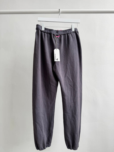 You The Brave charcoal grey jogger back view - sustainable cotton sweatpants made in USA
