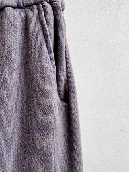 You The Brave charcoal grey jogger fabric texture detail - 100% cotton made in USA