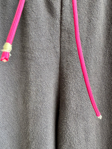 You The Brave charcoal grey jogger drawstring waistband detail - premium cotton sweatpants
