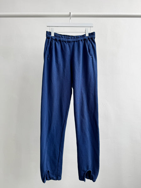 You The Brave charcoal blue jogger front view - premium cotton sweatpants