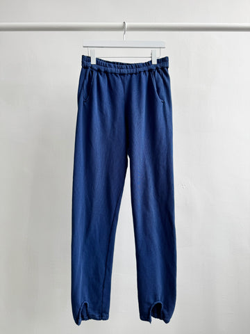 You The Brave charcoal blue jogger front view - premium cotton sweatpants