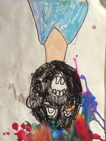 Ball Head Portrait By Child Artist