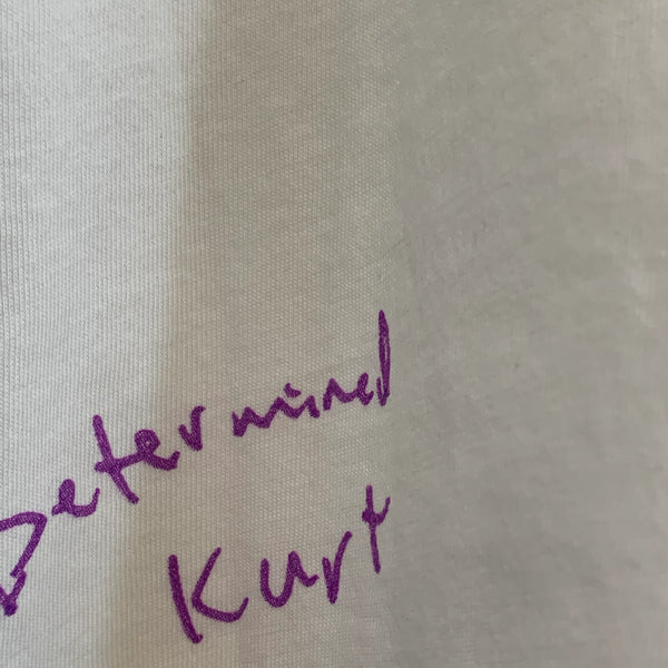 KURT KOBIN - Kurt Was Here Determined Kurt Off White Graphic Tee