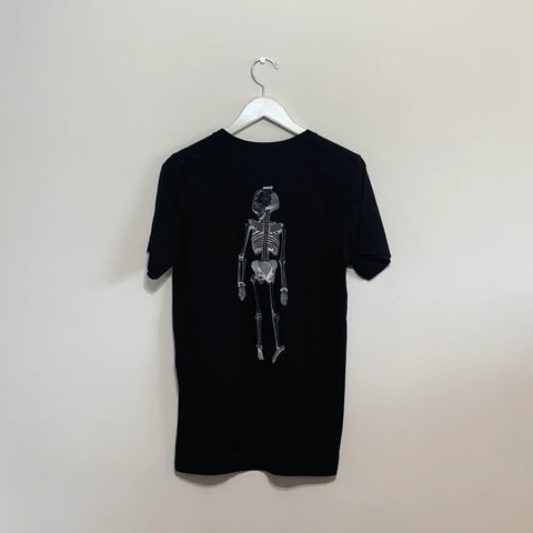 Kurt Cobain X-Ray skeleton black t-shirt front view