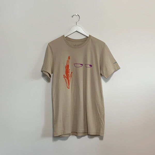 KURT COBAIN - Kurt Was Here Resentment Kurt Tan Color Graphic Tee