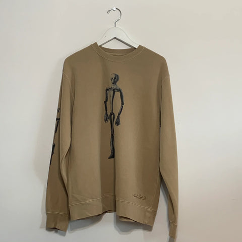 Kurt Cobain skeleton graphic close up detail original art print