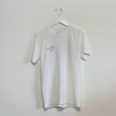 Kurt Cobain Surrender Kurt white graphic t-shirt front view with original artwork