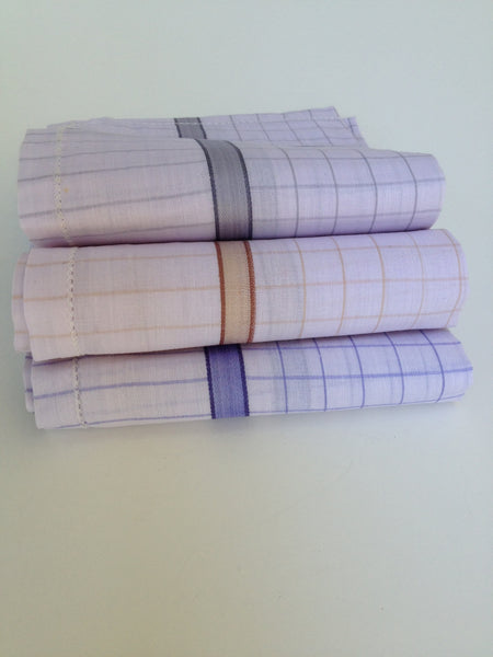 White Check Handkerchiefs - 3 Pack